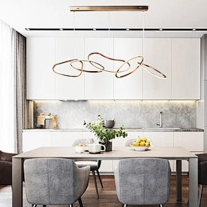 Streams Modern Fringed Luxury Iron Chain Designer Chandelier Italy for Decor Indoor Luminous LED Light Customizable Lamp