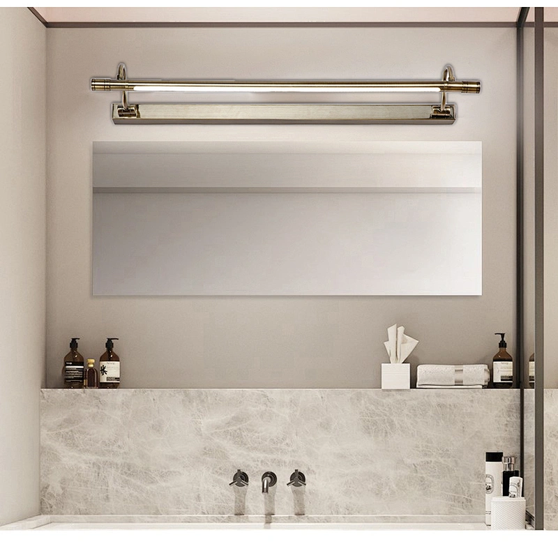 Classic Gold and Nickel Waterproof Hotel Decor Mirror Wall Light Hotel Bathroom Custom 9W/12W/14W IP44 Wall Lights