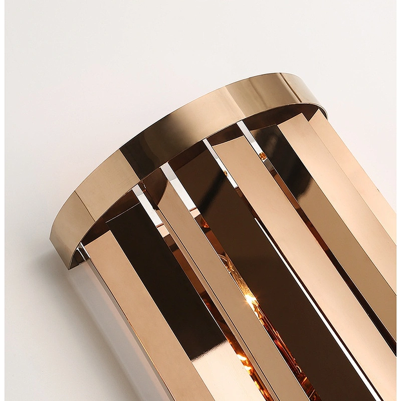 Creative Villa Bedroom Headbed Living Room Wall Lamp Stainless Steel Irregular High-Grade Hotel Engineering Wall Lamp
