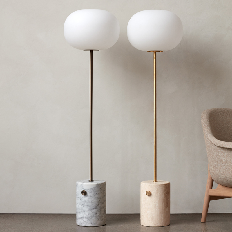 Nordic living room bedroom iron marble floor lamp contracted designer luxury glass floor lamp