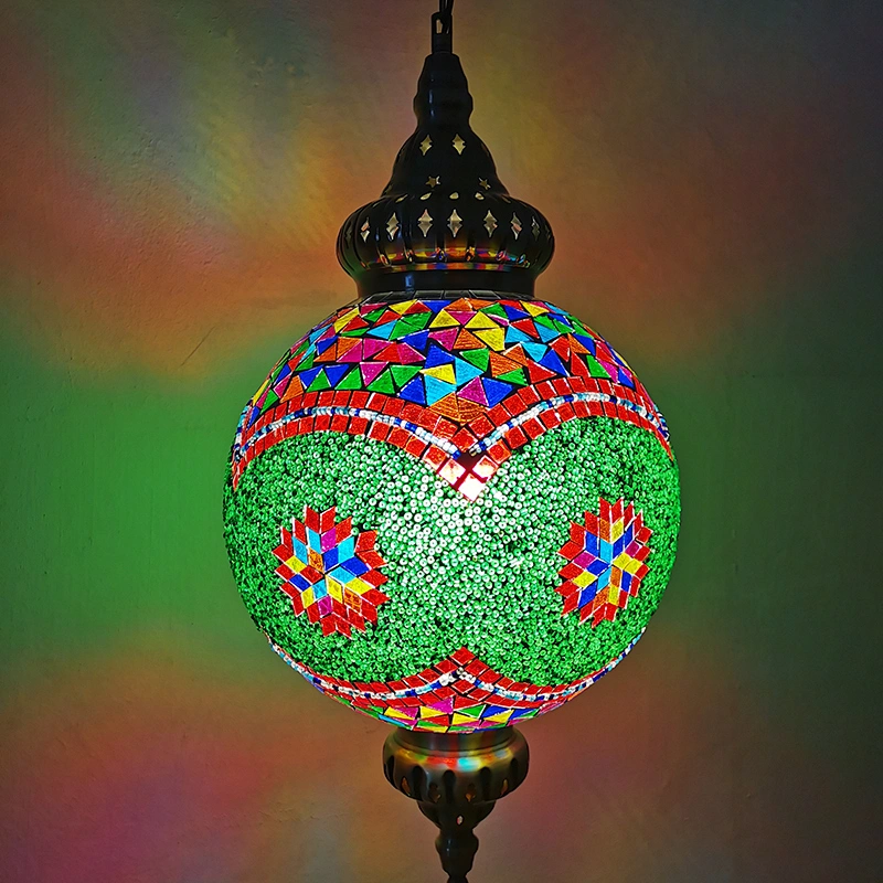 Featured hotel restaurant decorative Mosaic stained glass lampshade system chandeliers Moroccan style chandeliers&pendant lights
