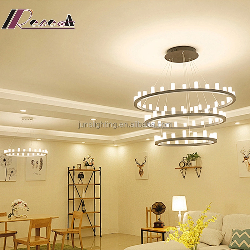Postmodern Droplight Circular Creative Personality Pendant Lamp for Bedroom Chandelier