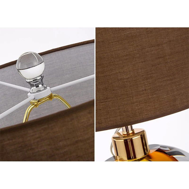 Modern Luxury Hotel Living Room Bedroom Bedside Table Lamp Seiko Glass Led Table Lamp