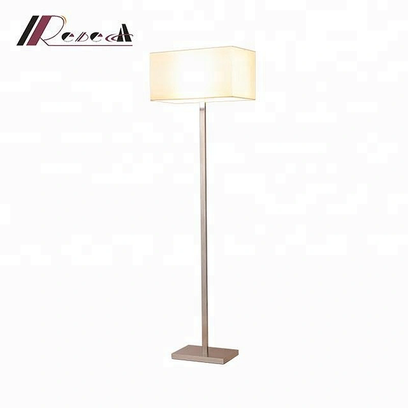 Modern nordic  rectangular fabric shade iron base creative Interior light floor lamp