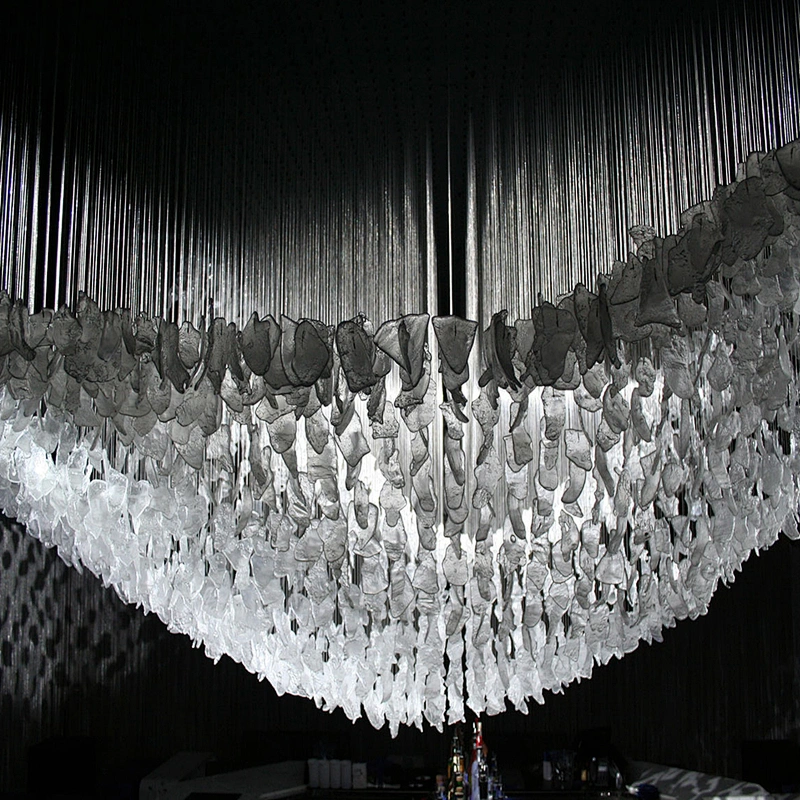 Customizable hotel project decorative lighting large glass chandelier