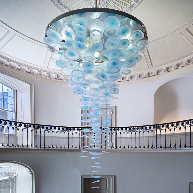 Customizable   luxury  glass chandelier for hotel lobby and stair