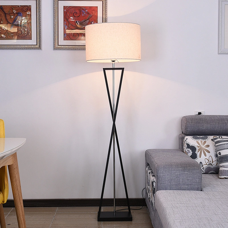 Modern hotel living room metal standing floor lamp
