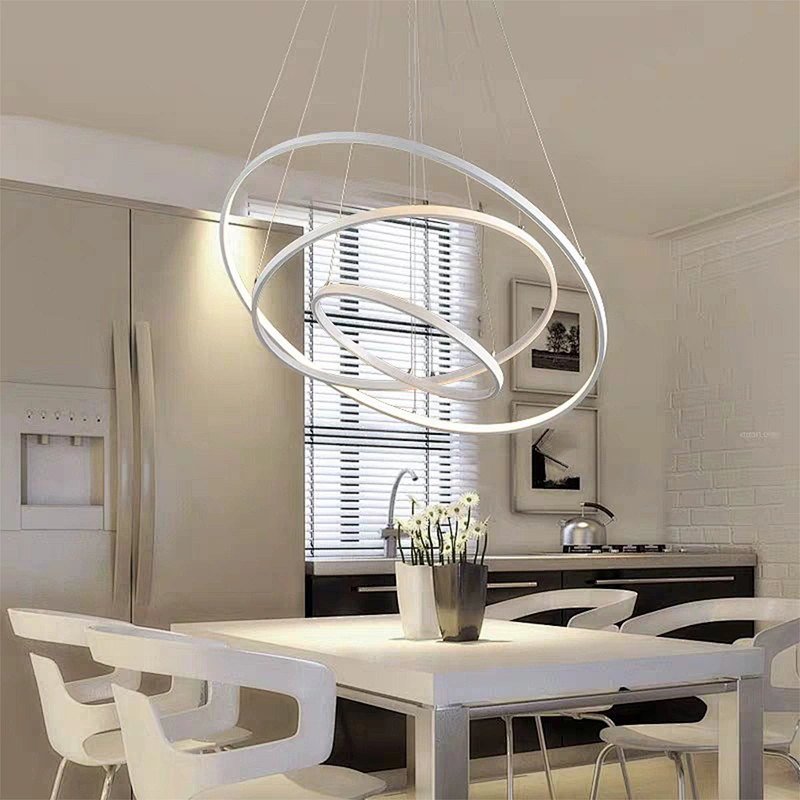 Modern aluminum circular led chandelier for hotel