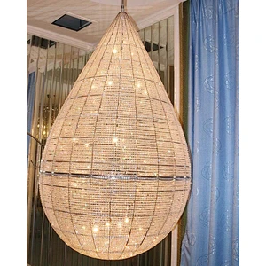 Luxury Water Drop Shape Chandelier Crystals For Lobby Lighting Chandelier Lamps