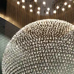 Large Hotel Lobby Chandelier K9 Spherical High-Quality Crystal Chandelier Hotel Engineering Custom Chandeliers&Pendant Lights