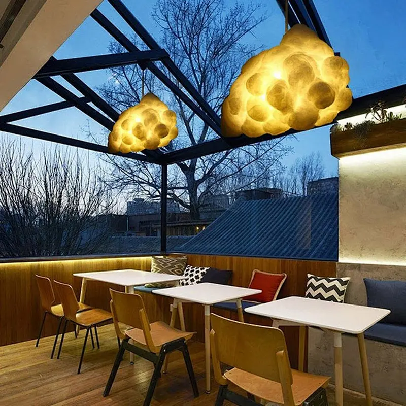 Modern interior decorative chandelier led cloud shape light pendant lamp  lighting