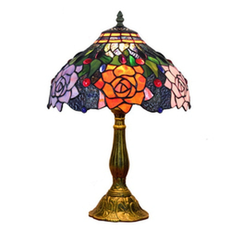 Rebecca High Quality Antique Stained Glass Tiffany Table Lamp Modern Desk Lamps
