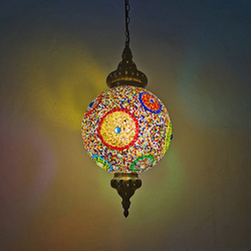 Featured hotel restaurant decorative Mosaic stained glass lampshade system chandeliers Moroccan style chandeliers&pendant lights