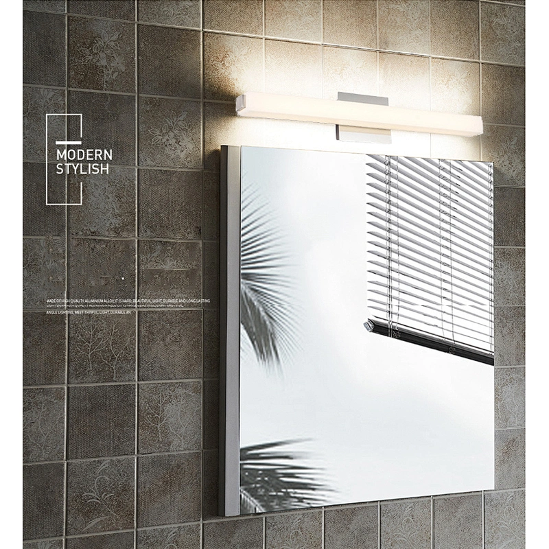 Custom Hotel Decor With Stainless Steel Mirror Wall Light Hotel Bathroom Waterproof Chrome Wall Lights 8W/14W Ip44