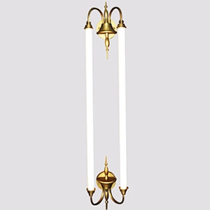 Modern hotel decorative lighting brass retro double LED wall lamp