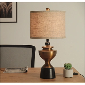American Custom Design Iron Bronze Table Lamp Vintage Hotel Desk Tables Lighting