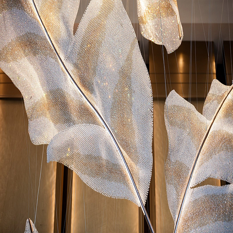 Modern Hotel Lobby Project Decorative Lighting Crystal Chandelier Lights