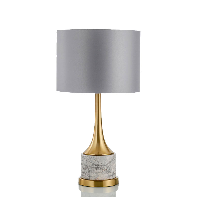 Creative iron marble cloth table lamp Hotel living room bedroom study bed light luxury desk lamp