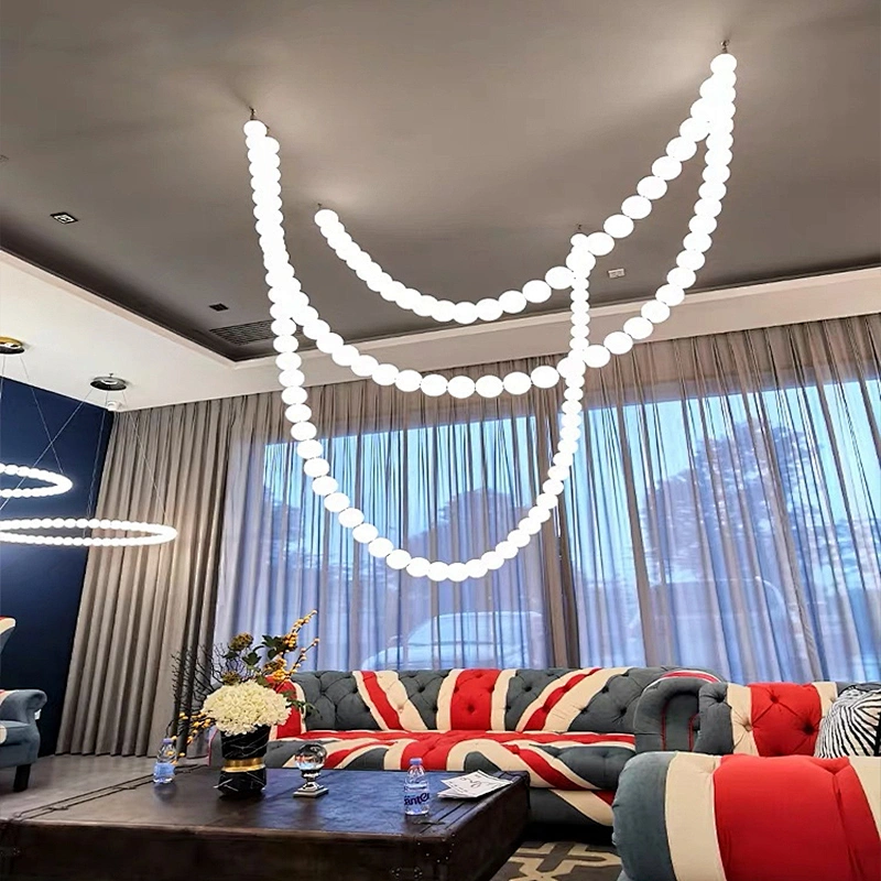 Modern large nordic banquet hall dining room hanging chandeliers pendant lights