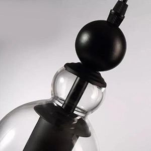 Retro Nordic style glass cover simple pendant light chandelier ceiling lamp