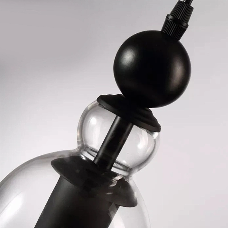 Retro Nordic style glass cover simple pendant light chandelier ceiling lamp