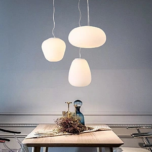 Nordic Simple Modern Round Glass Ball Pendant Lamp For Dining Room