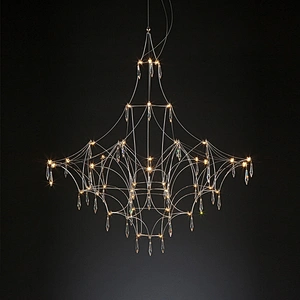 Modern Dining Room Crystal Chandelier 2021 New Living Room Lamp Villa Hotel Firefly Lamp Hotel Light Fixtures