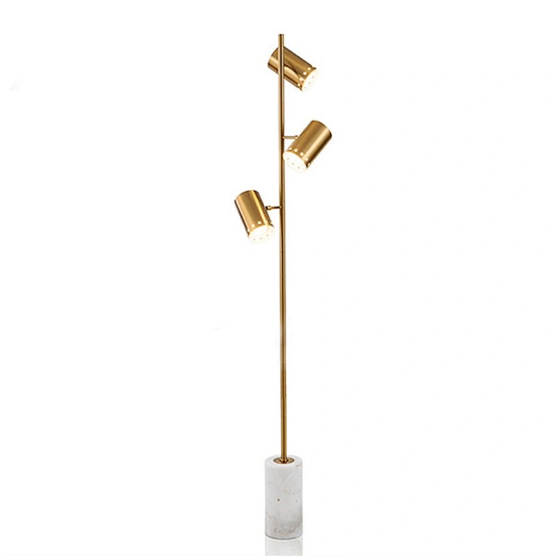 Modern Wholesale Fashion Marble Base Standing Floor Lamp With 3 Bulbs