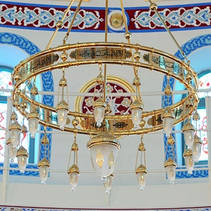 Morocco Lighting Crystal Chandelier Islamic Mosques Custom Designed Copper LED Aluminum 80 Hotel Traditional