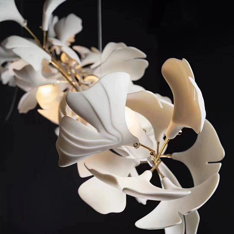 Modern luxury dining hotel lobby large wedding ceiling lights ceramics chandelier