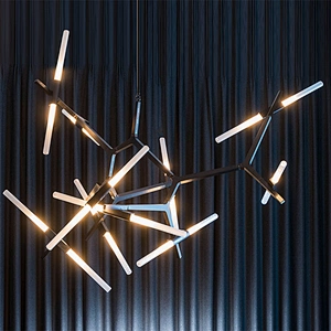 Home Decor Lighting Adjustable LED Pendant Lamp Chandelier Nordic Style Glass Tube Luxury Hanging Decorative Modern European 360