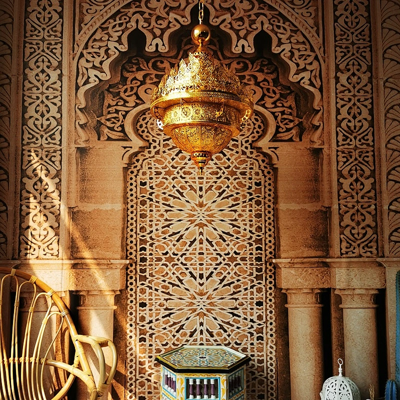 Dubai features chandeliers Morocco hotel villa restaurant Southeast Asia hollow carved chandeliers hotel light fixtures