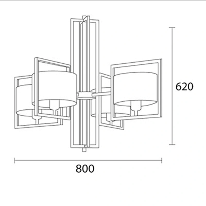 Modern Chinese Style Iron Chandelier For Dining And Hotel