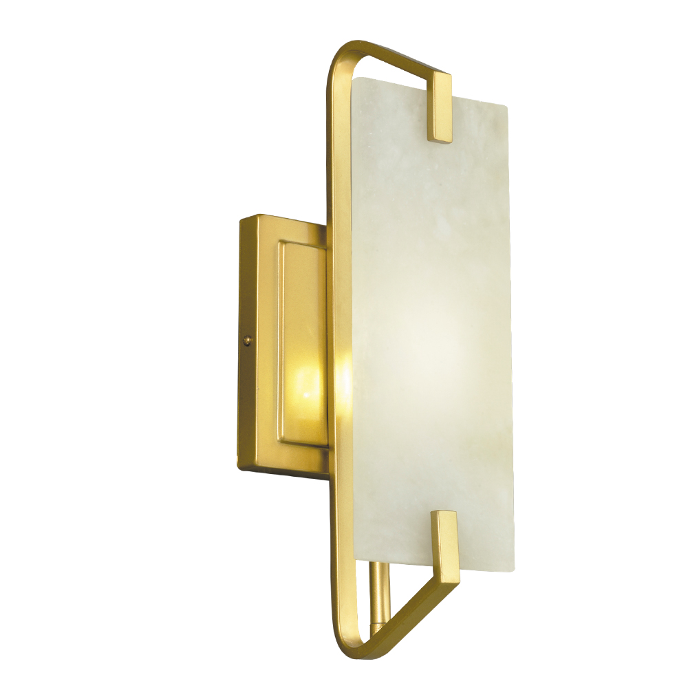 Modern indoor nordic hotel brass marble luxury bedside reading light wall lamp