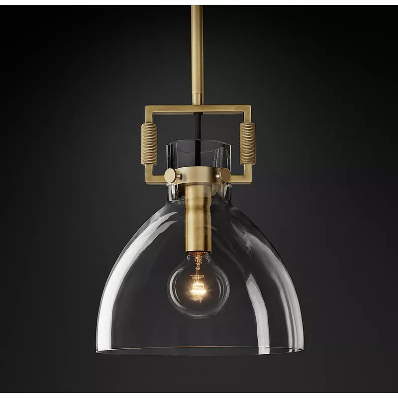Postmodern All Copper Crystal Chandelier For Living Room Bedroom