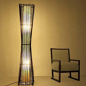 Creative Fancy Bamboo Craft Living Room Various Floor Lamp Hotel Unique Floor Lamps
