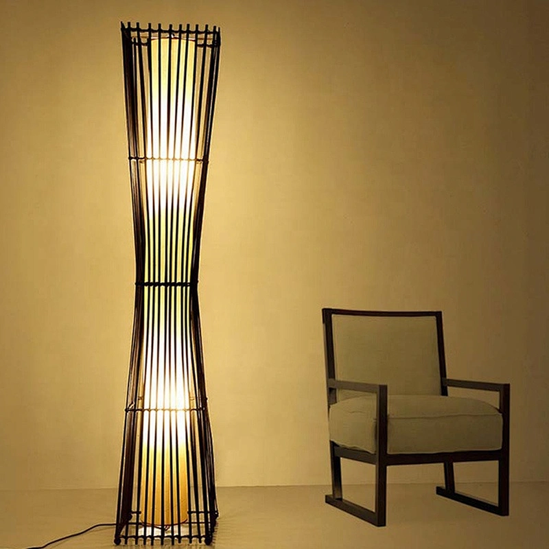 Creative Fancy Bamboo Craft Living Room Various Floor Lamp Hotel Unique Floor Lamps