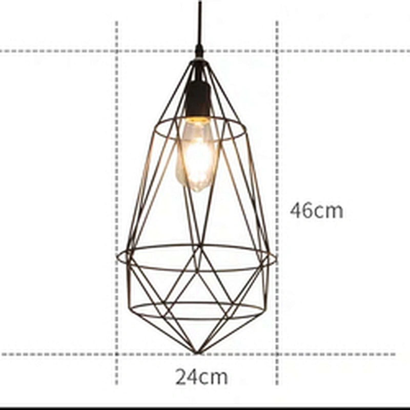 Zhongshan Brass rough design iron cone pendant lamp