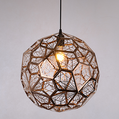 Iron diamond ball metal etching tennis irregular art ball leisure club cafe bar chandelier Moroccan style
