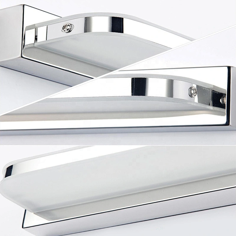 Modern stainless steel led wall lamp bathroom bedroom makeup  vanity mirror light
