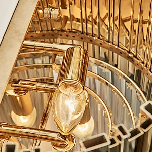 golden wall lights with k9 crystal stainless steel or  iron frame sconce