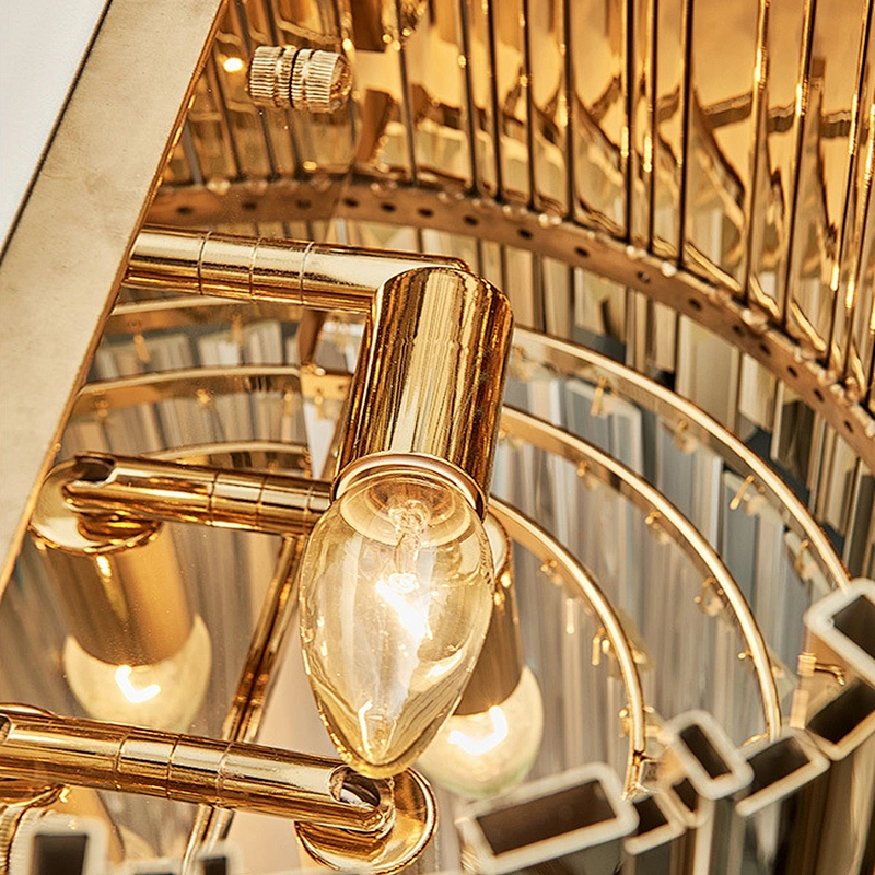 golden wall lights with k9 crystal stainless steel or  iron frame sconce