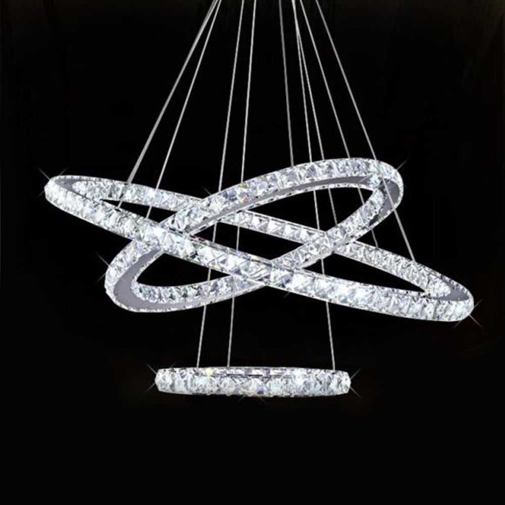 Modern hotel decorative lighting led round  crystal chandelier