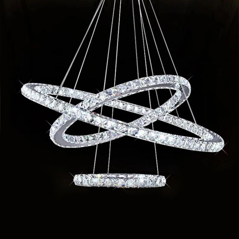 Modern hotel decorative lighting led round  crystal chandelier