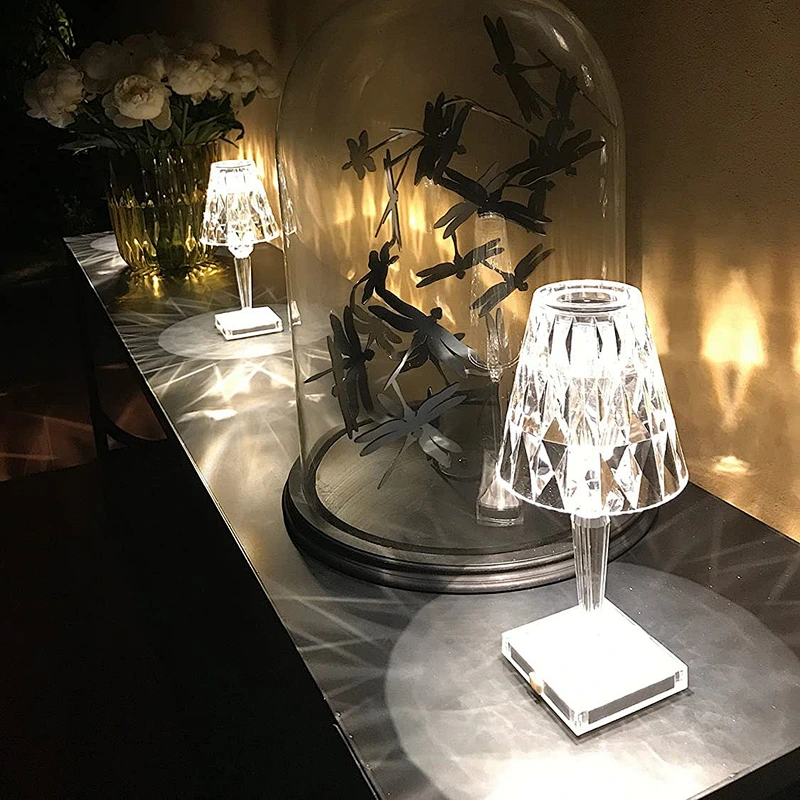 Italian Battery Desk Lamp USB Touch Sensor Bar Light Decor Restaurant Table Lamps Romantic  Bedroom Night light