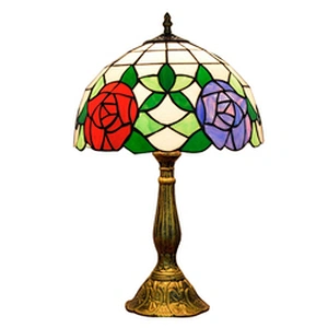 Rebecca High Quality Antique Stained Glass Tiffany Table Lamp Modern Desk Lamps