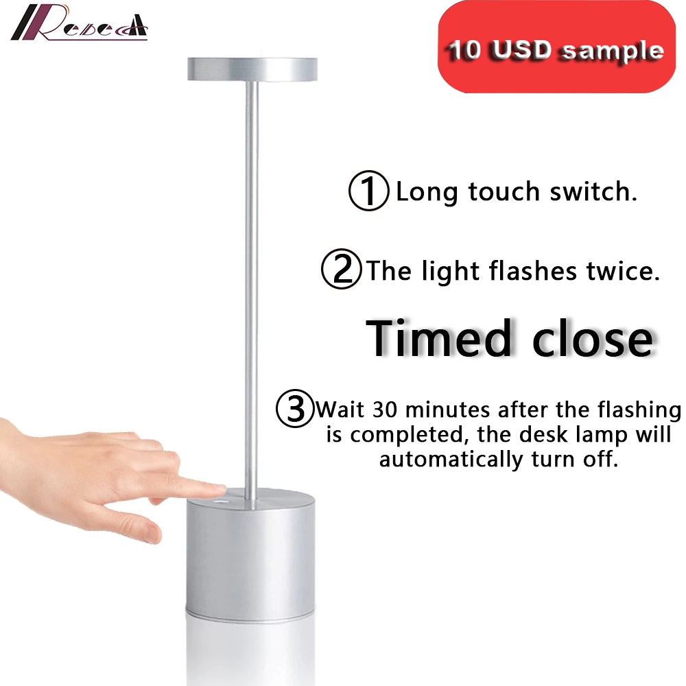 Restaurant Cordless Rechargeable Table Lamp Modern Metal Table Lamps Led Desk Lamp Trend 2022