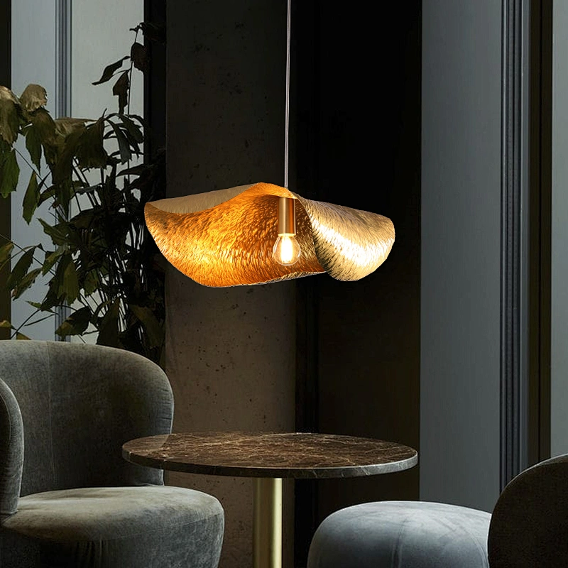 Nordic style hotel chandelier villa living room dining room pure handmade copper chandelier