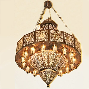 Turkish Moroccan Mosaic metal Chandelier Lights Hanging Ceiling Lamps chandelier
