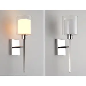 Modern Design Glass Lamp Shade Wall Lighting Long Wall Lamp Hotel Bedroom Wall Lamps